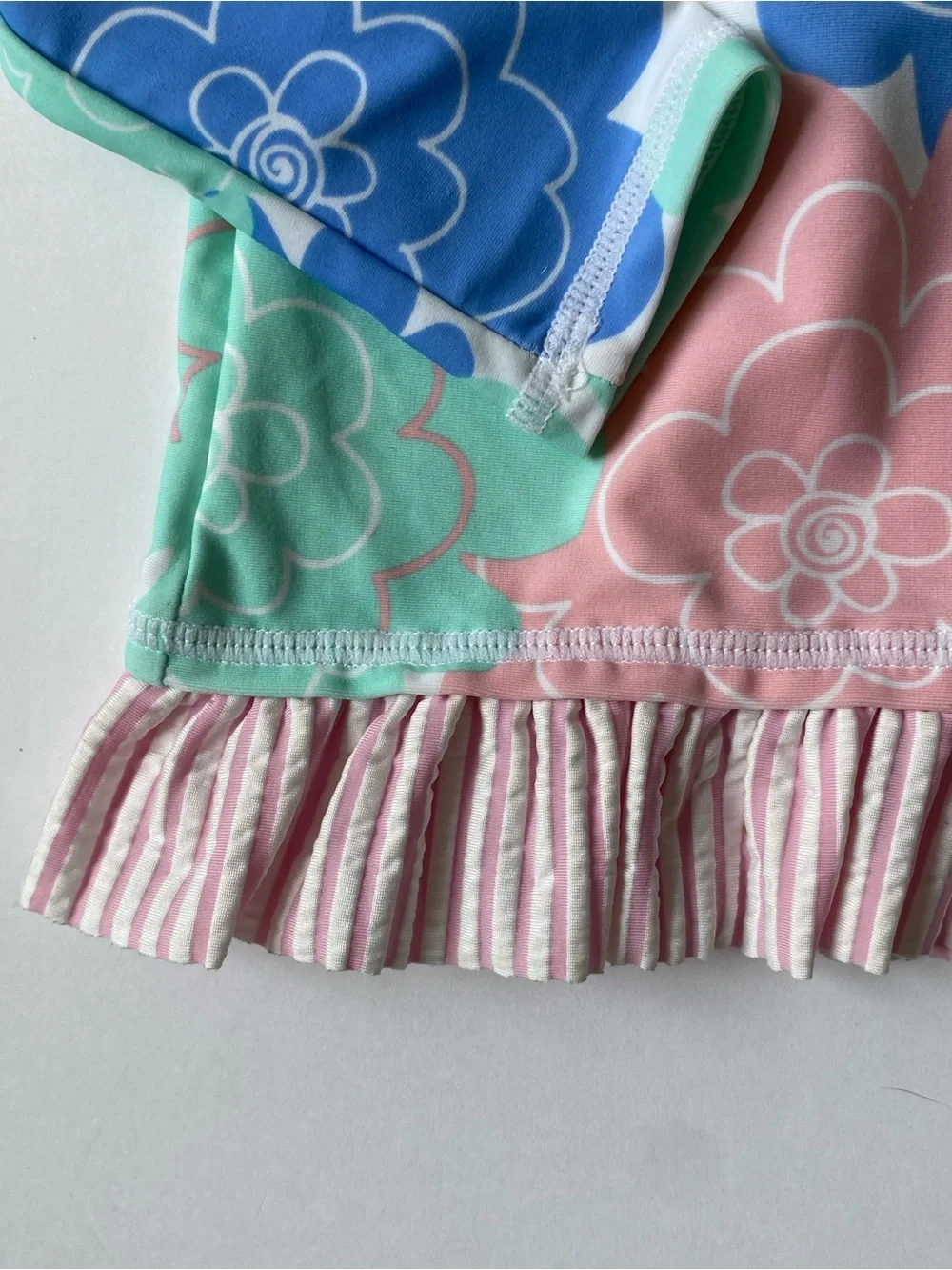 Ruffle Butts Shirt Girl's Size 6 12 Months Baby Girls floral fabric work pink